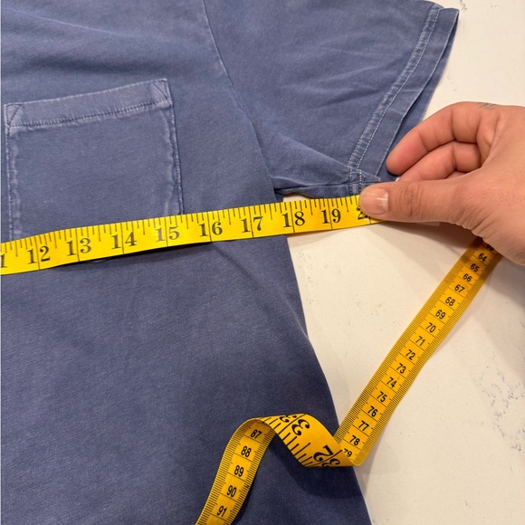 Abound men’s short sleeve pocket tshirt distressed faded blue color - Picture 3 of 8